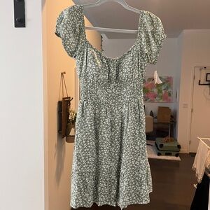 Hollister Green Floral Mini Dress